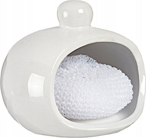Vessia Ociekacz na gąbkę, z porcelany + druciak kuchenny