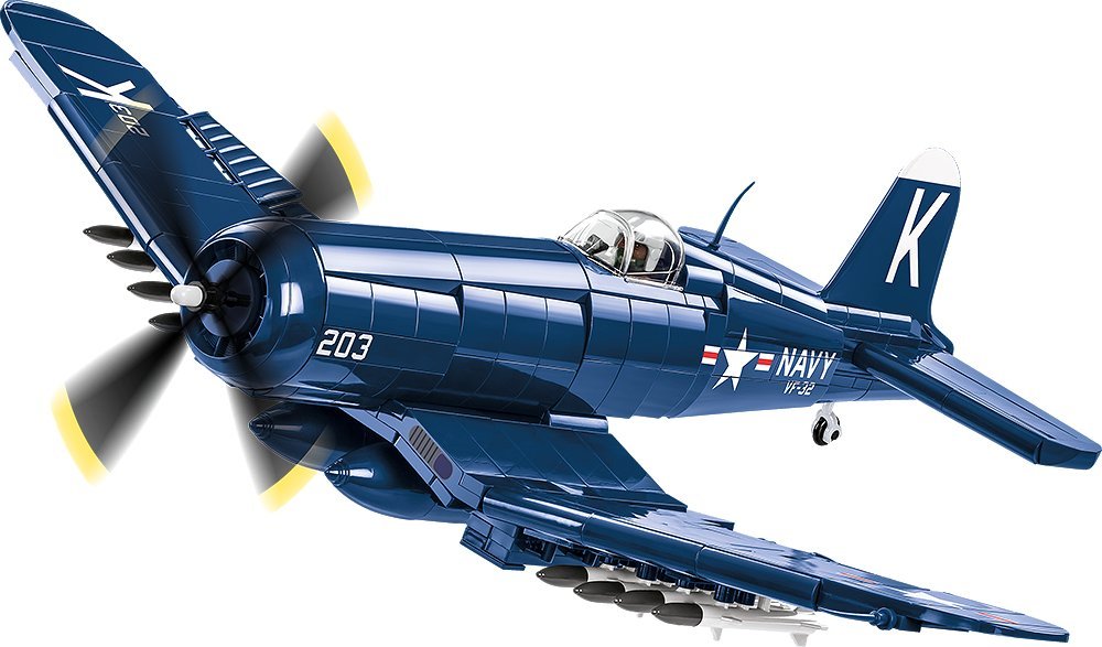 Cobi Historical Collection Korean War -> Samolot Vought F4U-4 Corsair, 510 klocków (2417)