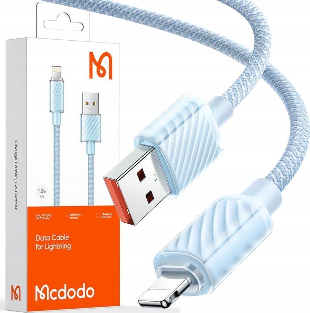 Kabel USB Mcdodo Lightning - USB-A 1.2 m Niebieski (CA-3641)
