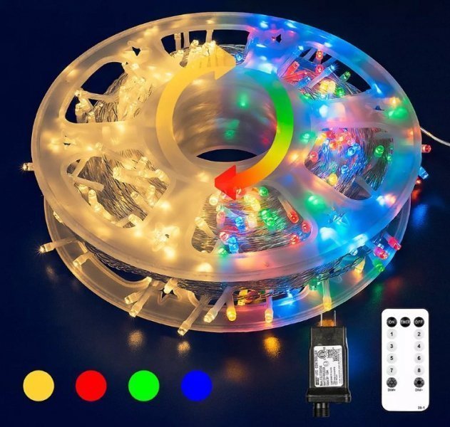 Lampki choinkowe 500 LED kolorowe