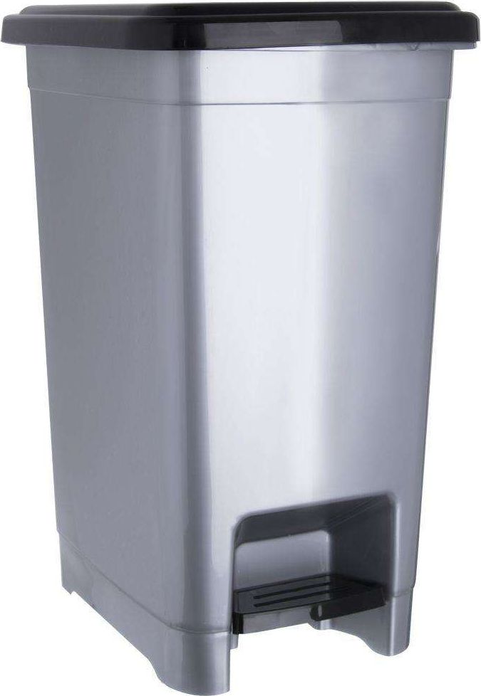 Kosz na śmieci Orion na pedał srebrny (Ori_731310)