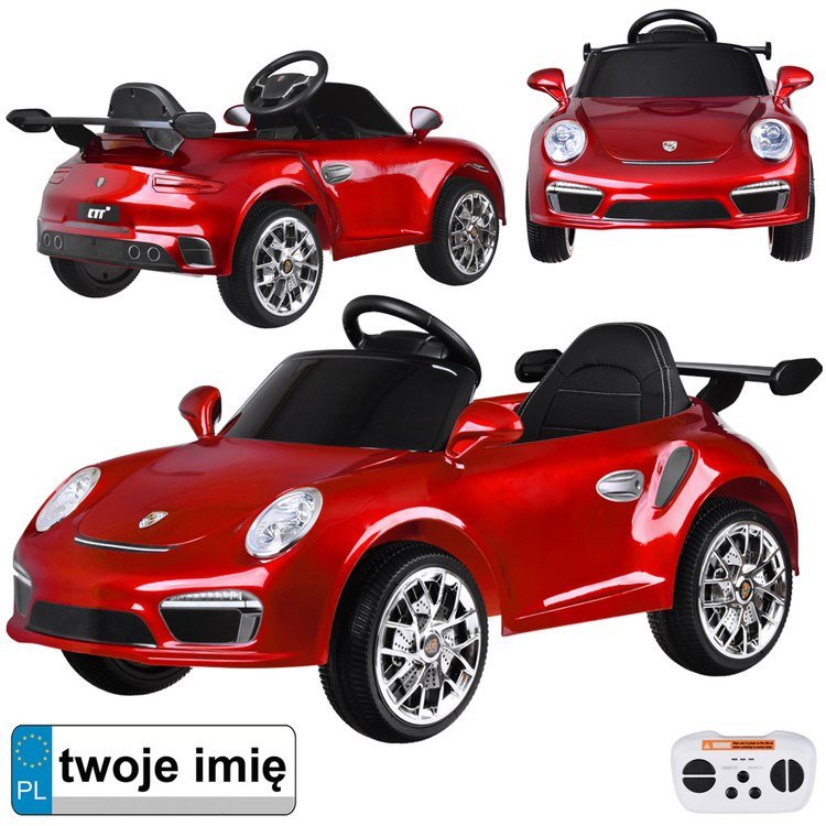 Autko elektryczne na akumulator czerwone Porsche RUF CTR3 + pilot PA0327 EDUKAMP