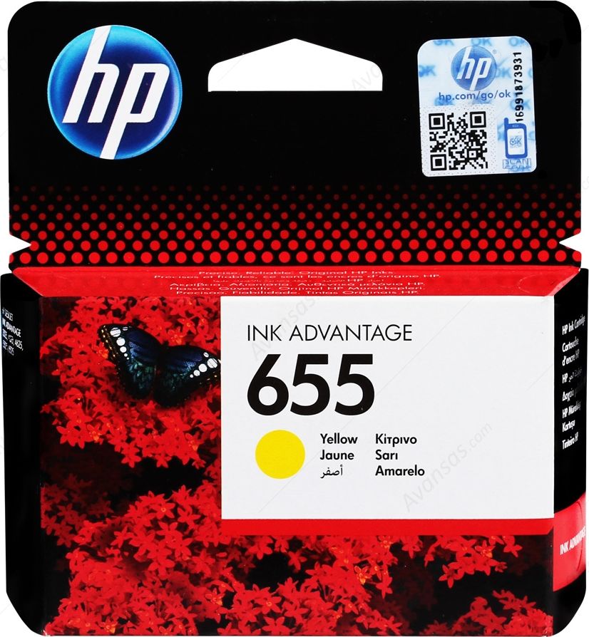 Tusz HP Tusz 655 CZ112AE oryginalny yellow