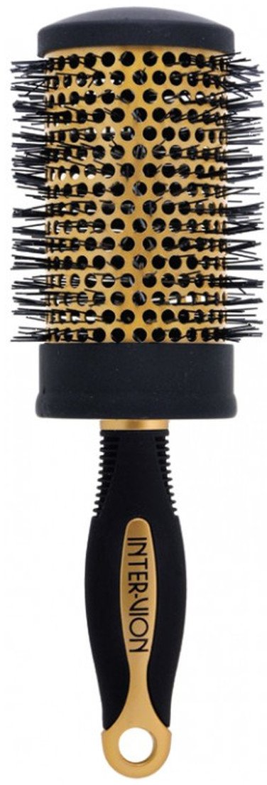 Inter-vion Szczotka Do Włosów Okrągła Czarno-Złota