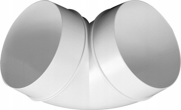 AWENTA Kolano kanału Awenta KO125-23 okrągłego 90 stopni fi125mm białe