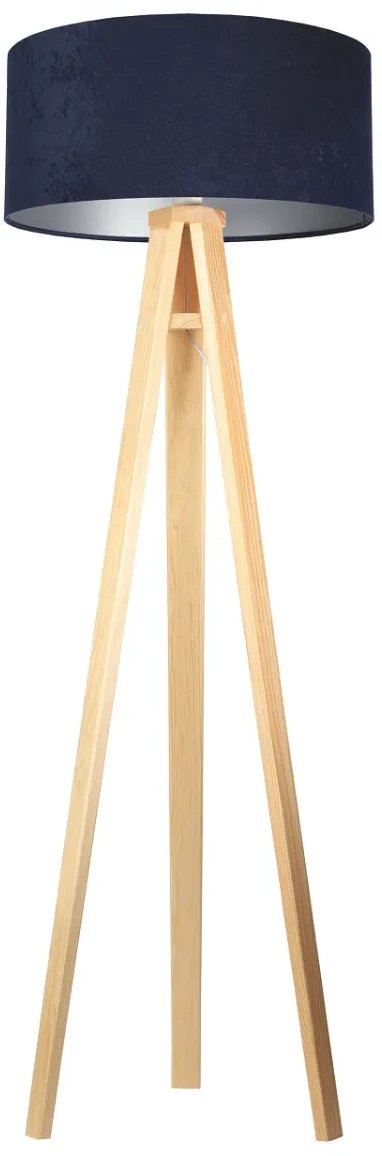 Lampa stojąca HOME 50 granatowa/srebrna/sosna BPS KONCEPT