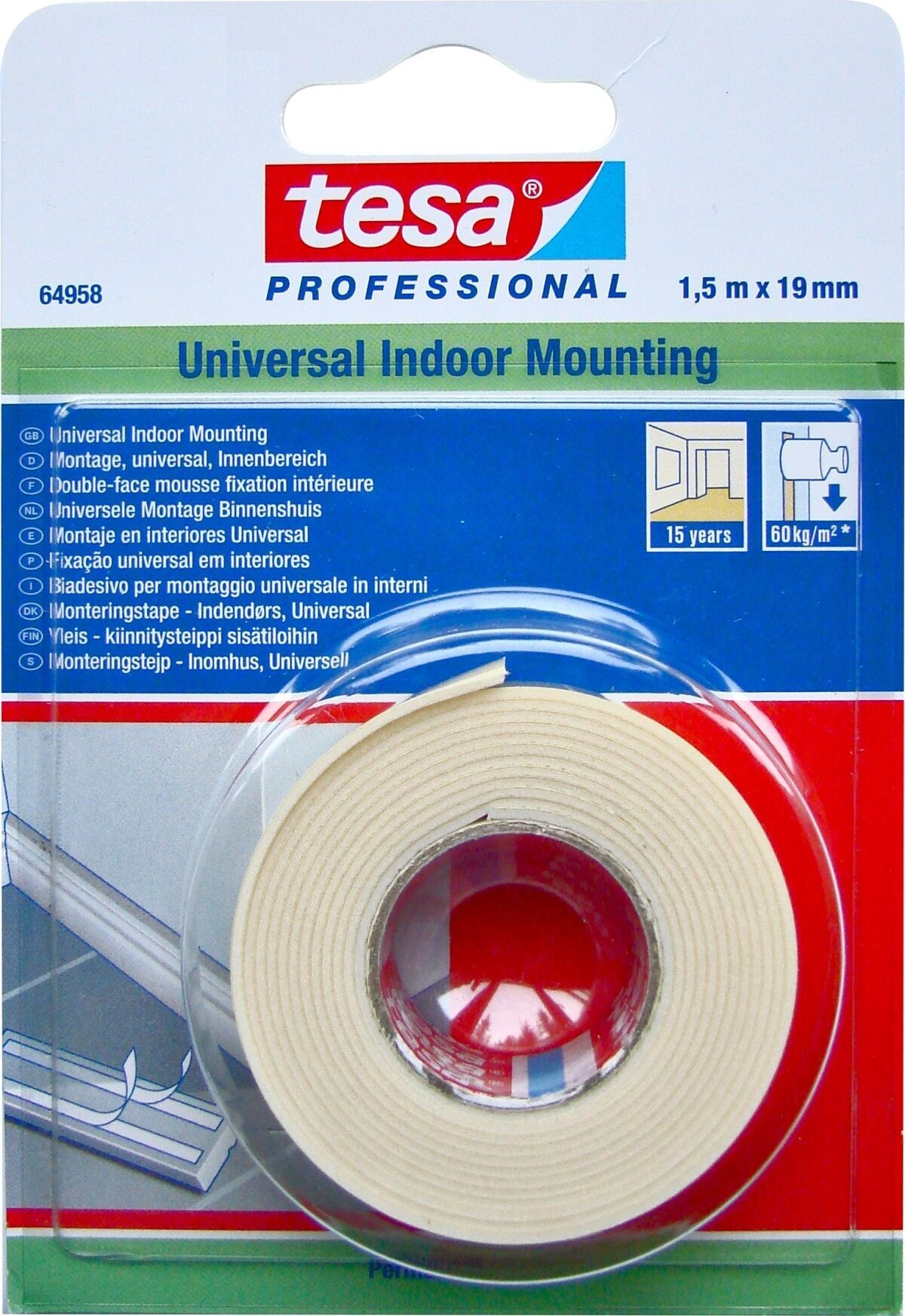 Tesa Taśma montażowa piankowa universal 1,5m:19mm[h6495819]