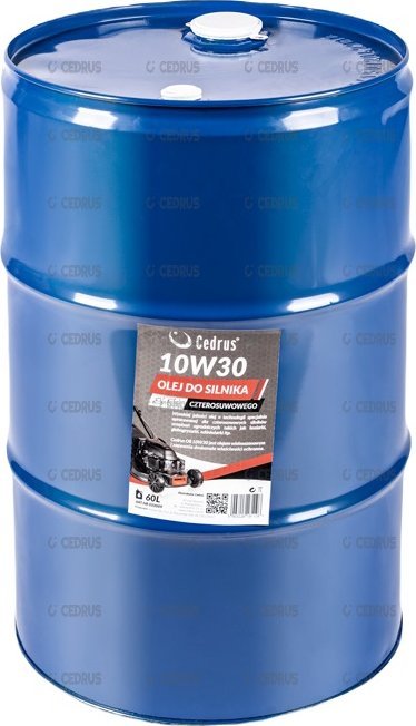 Cedrus OLEJ SILNIKOWY CEDRUS 10W-30 BECZKA 60L DO SILNIKA KOSIAREK TRAKTORKÓW AGREGATÓW GLEBOGRYZAREK ZAMIATAREK NAC,OLEO-MAC,STIHL,B&S Briggs & Strat