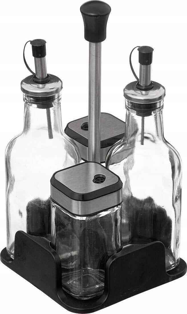 5five Przyprawnik na stół: butelki na oliwę i ocet + pieprzniczka z solniczką