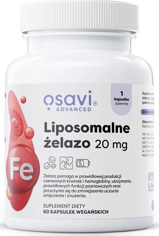 Osavi Osavi - Liposomalne Żelazo, 20mg, 60 vkaps
