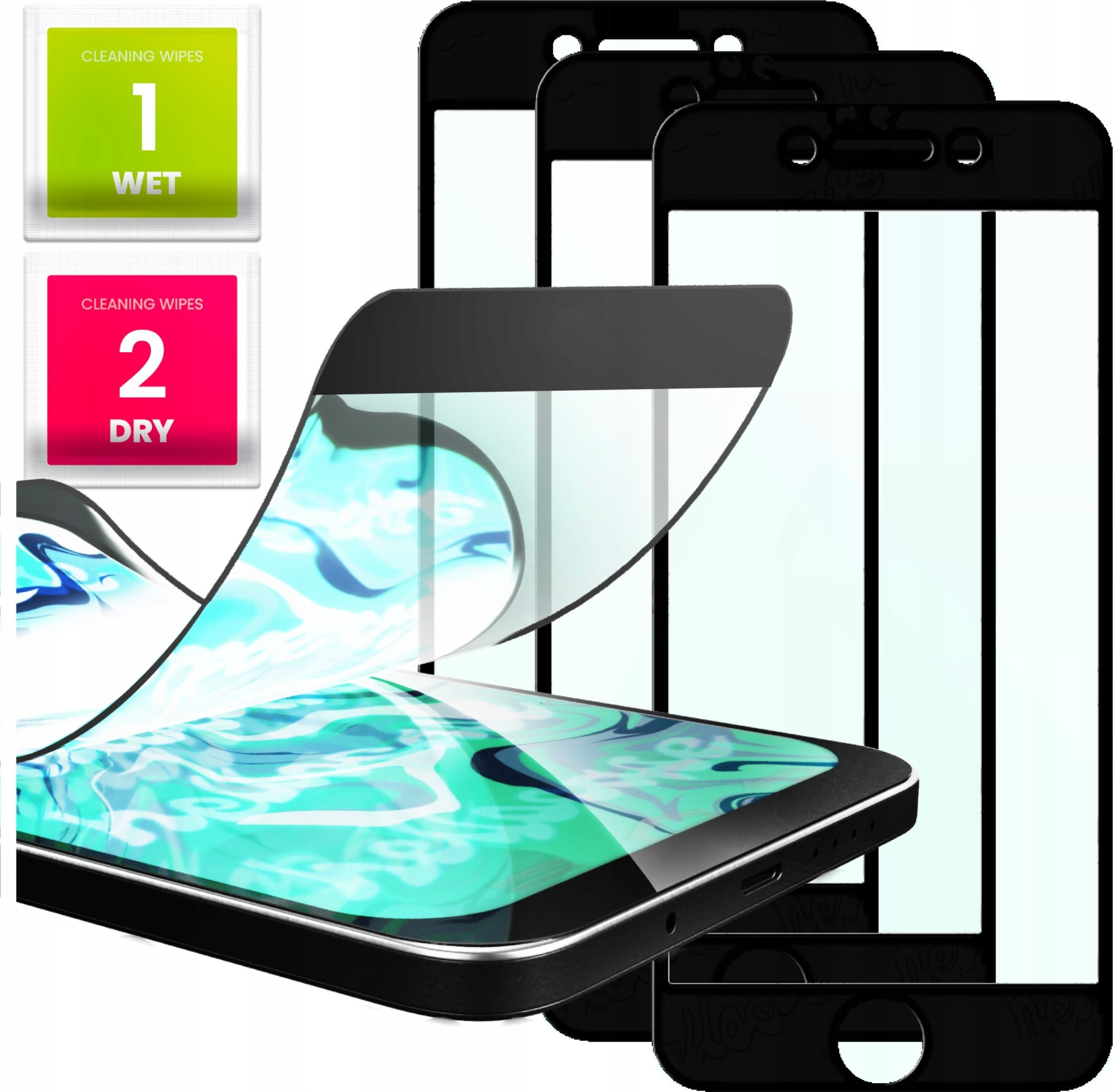 Hello Case 3x Szkło Hybrydowe do OPPO A71 (szybka 9H, 5D, ochronne, na cały ekran)