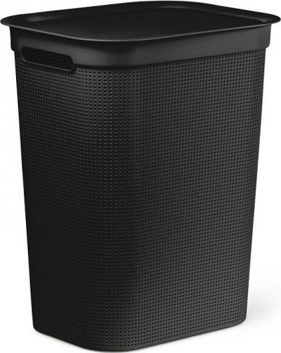 Kosz na pranie Rotho ROTHO Kosz na bieliznę 50L BRISEN czarny uniwersalny