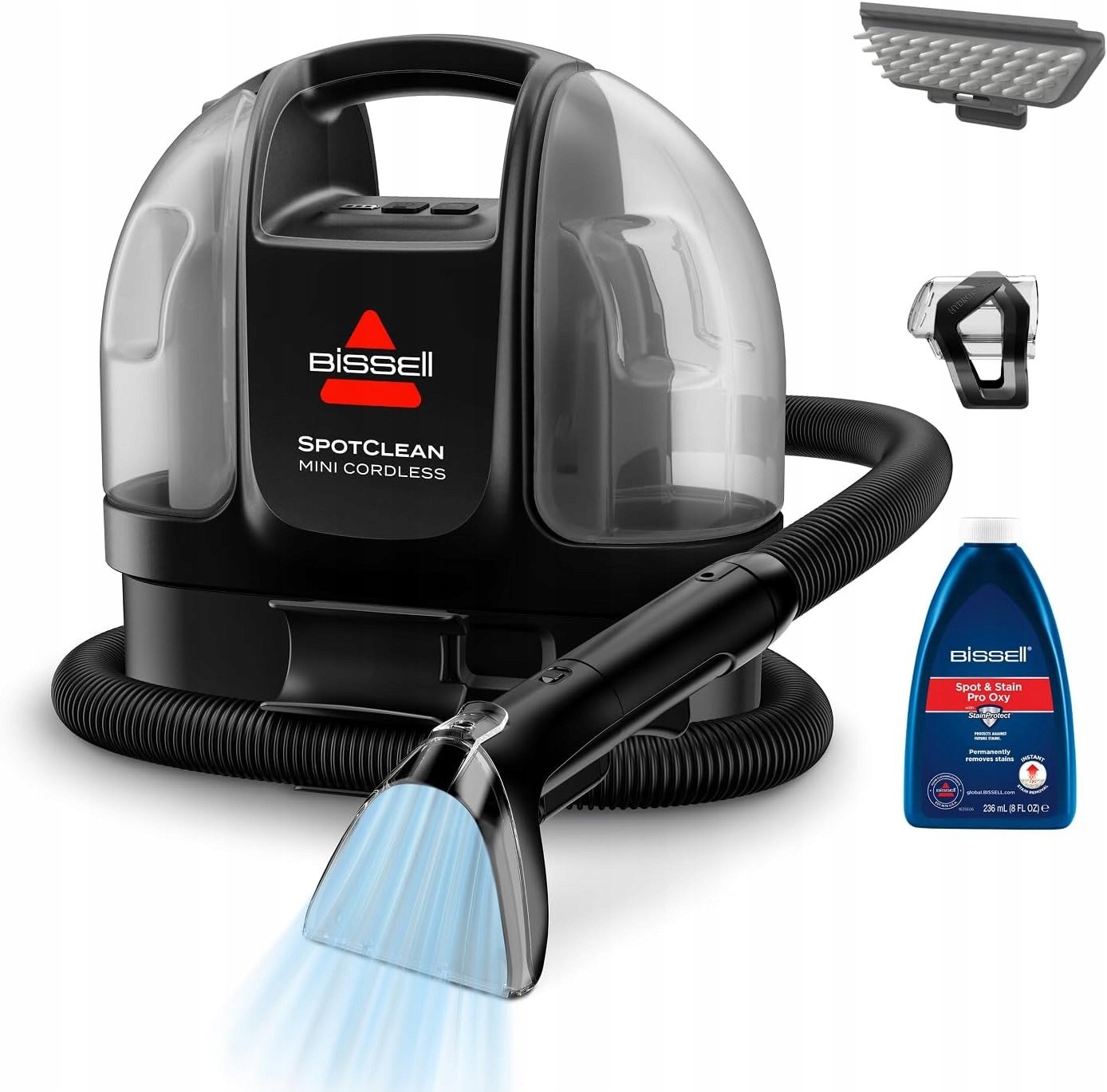 BISSELL 40651 SpotClean Mini bezprzewodowy odkurzacz piorący z akcesoriami