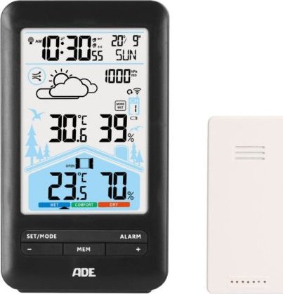 Stacja pogodowa ADE Elektroniczna stacja pogodowa Home , 8,5 x 5 x 14,5 cm