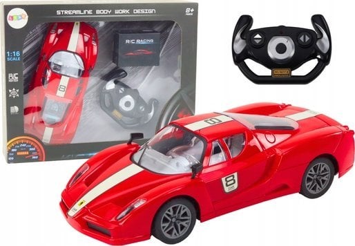 LeanToys Auto Sportowe Zdalnie Sterowane Na Pilota 1:16 R/C Czerwone