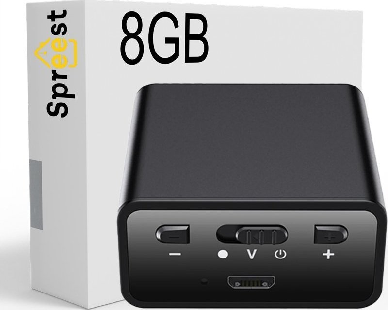 Dyktafon Spreest Dyktafon 8GB PODSŁUCH 185H SZPIEGOWSKI DETEKCJA