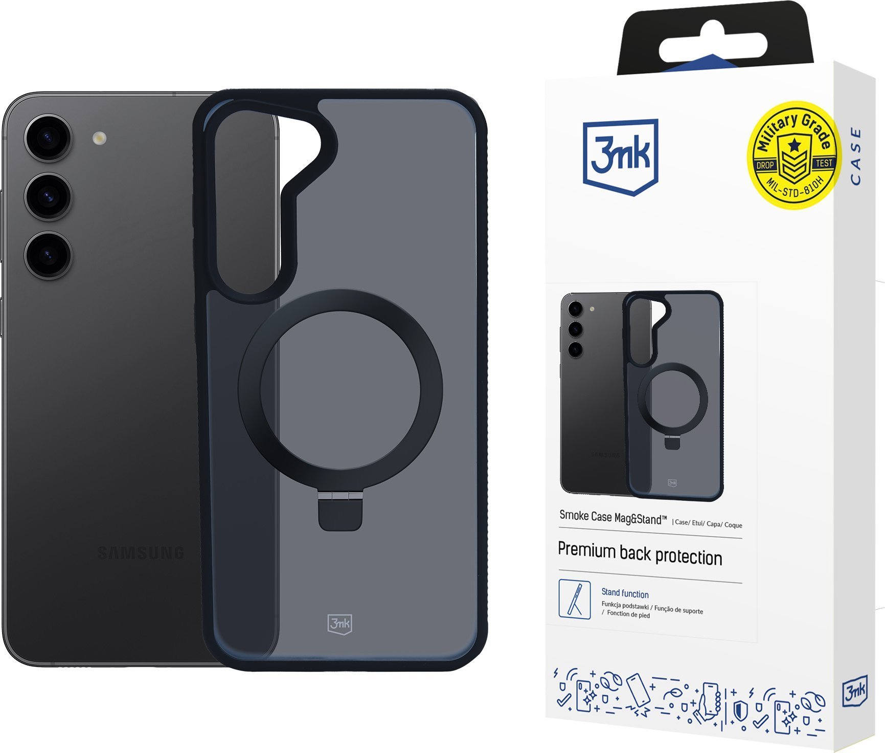 3MK 3MK Smoke Case Sam S24 Plus + Magsafe & Stand