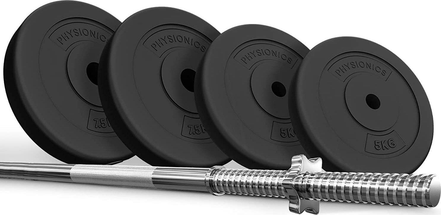Physionics PHYSIONICS Zestaw do podnoszenia ciężarów 120 cm, 25 kg