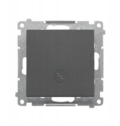Kontakt-Simon Włącznik schodowy z podświetleniem LED, jak w włączniku pojedynczym (moduł) szybkozłącza grafitowy mat TW6L.01/116