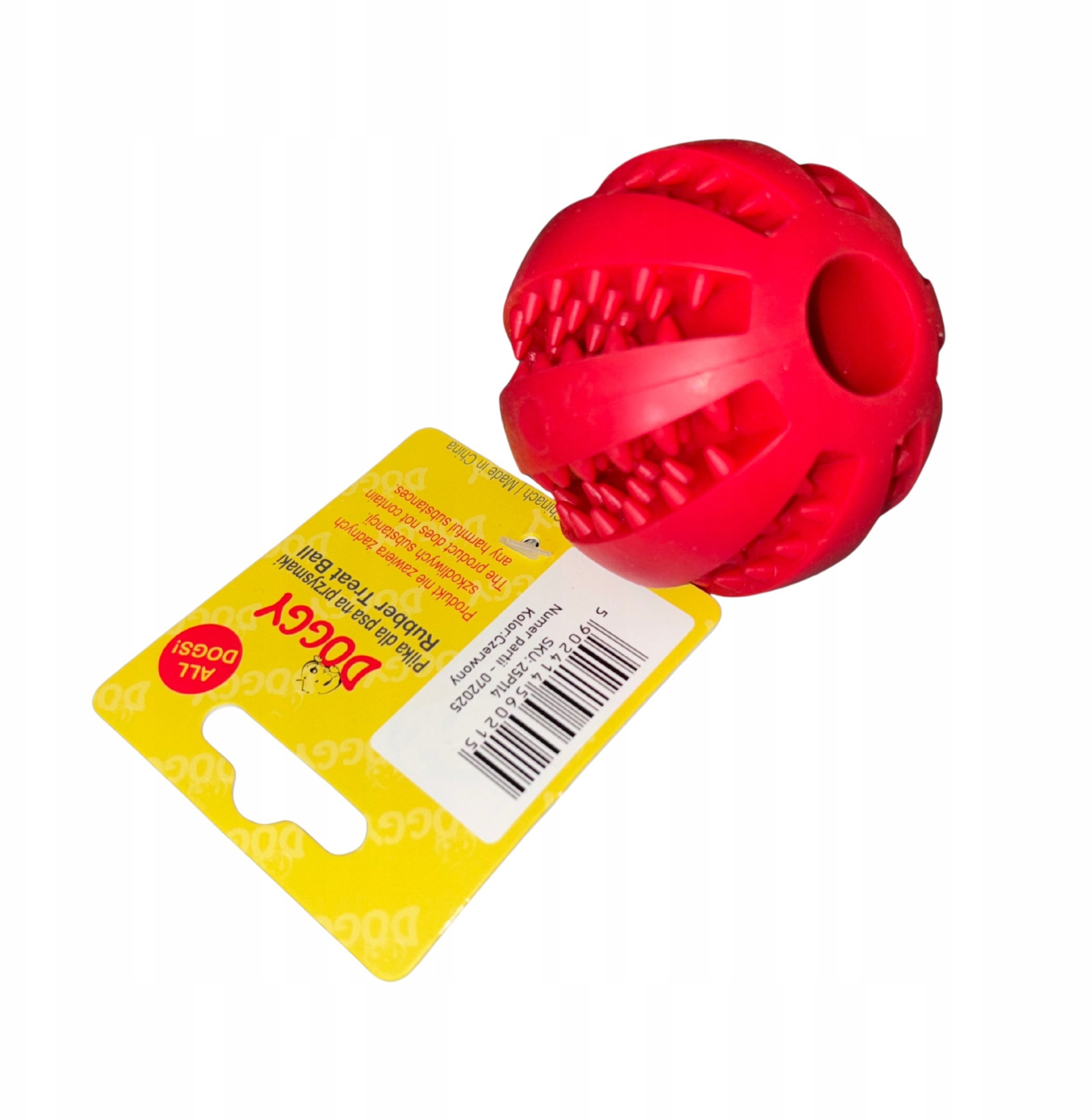 PIŁKA NA PRZYSMAKI 7 cm— CZERWONA