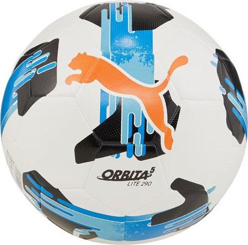 Piłka nożna Puma Orbita 5 Fusion Lite 290g biało-niebieska 84333 01 5