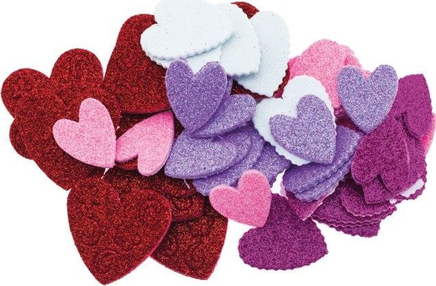 BREWIS Naklejki z pianki PVW06 Serca Walentynki