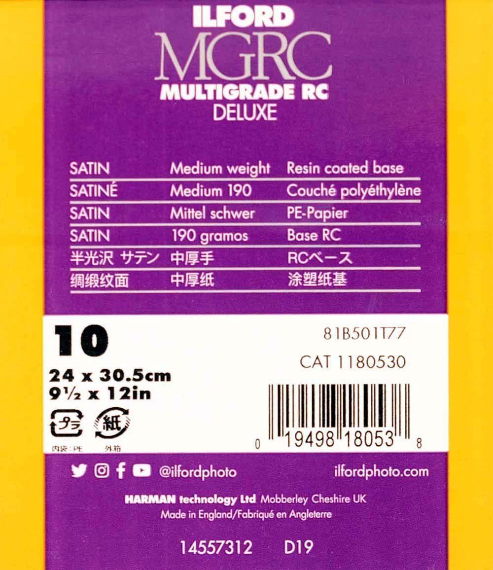 Ilford 1x 10 Ilford MG RC DL 25M 24x30