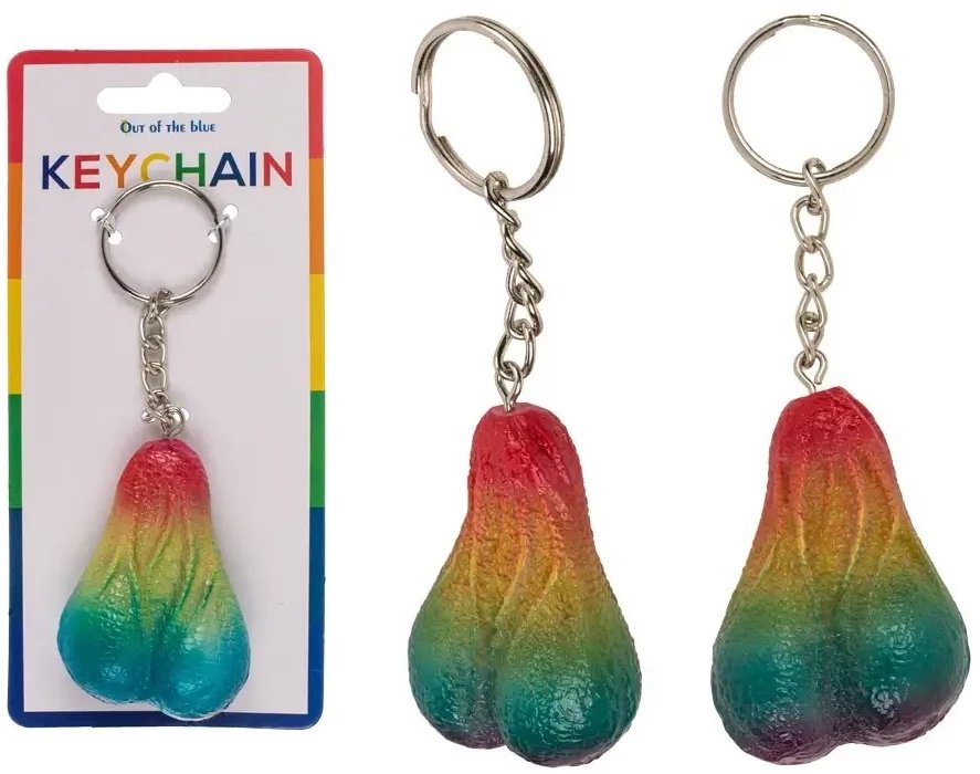 Brelok Tęczowe Jądra - Prezent dla Ludzi z Poczuciem Humoru