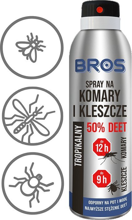 Bros Spray na komary i kleszcze 50% DEET 90ml