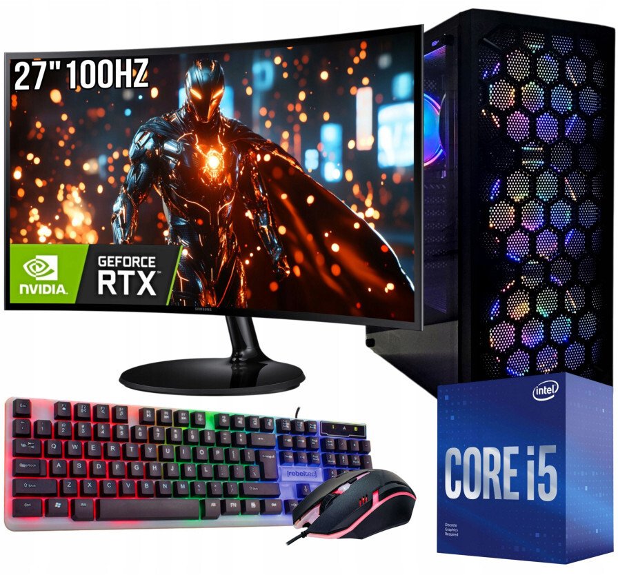 KOMPUTER DO GIER SHADOWBLADE i5 12400F 32GB RTX 4060 SSD 1TB