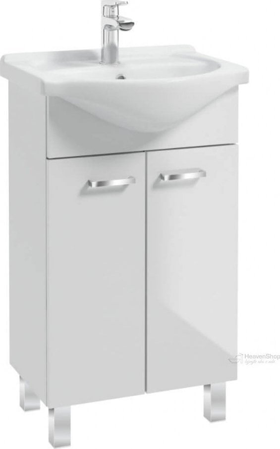 207-D-06006+1565 DEFTRANS KOMPLET GAMA LUMI 60 (SZAFKA+UMYWALKA) FRONT BIAŁY POŁYSK, UCHWYT CHROM // DEF.207-D-06006+1565