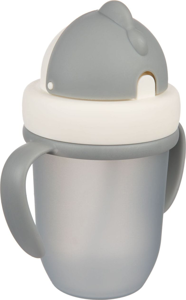 Canpol Kubek szary ze składaną rurką 210ml 9m+