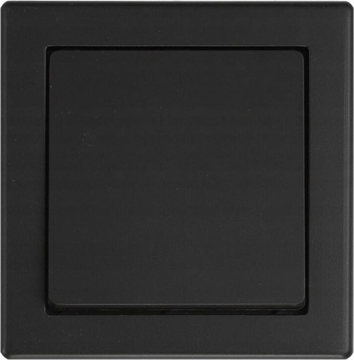 Doktorvolt Łącznik 1-biegunowy 7x7cm Pojedynczy wyłącznik podtynkowy Czarny matowy