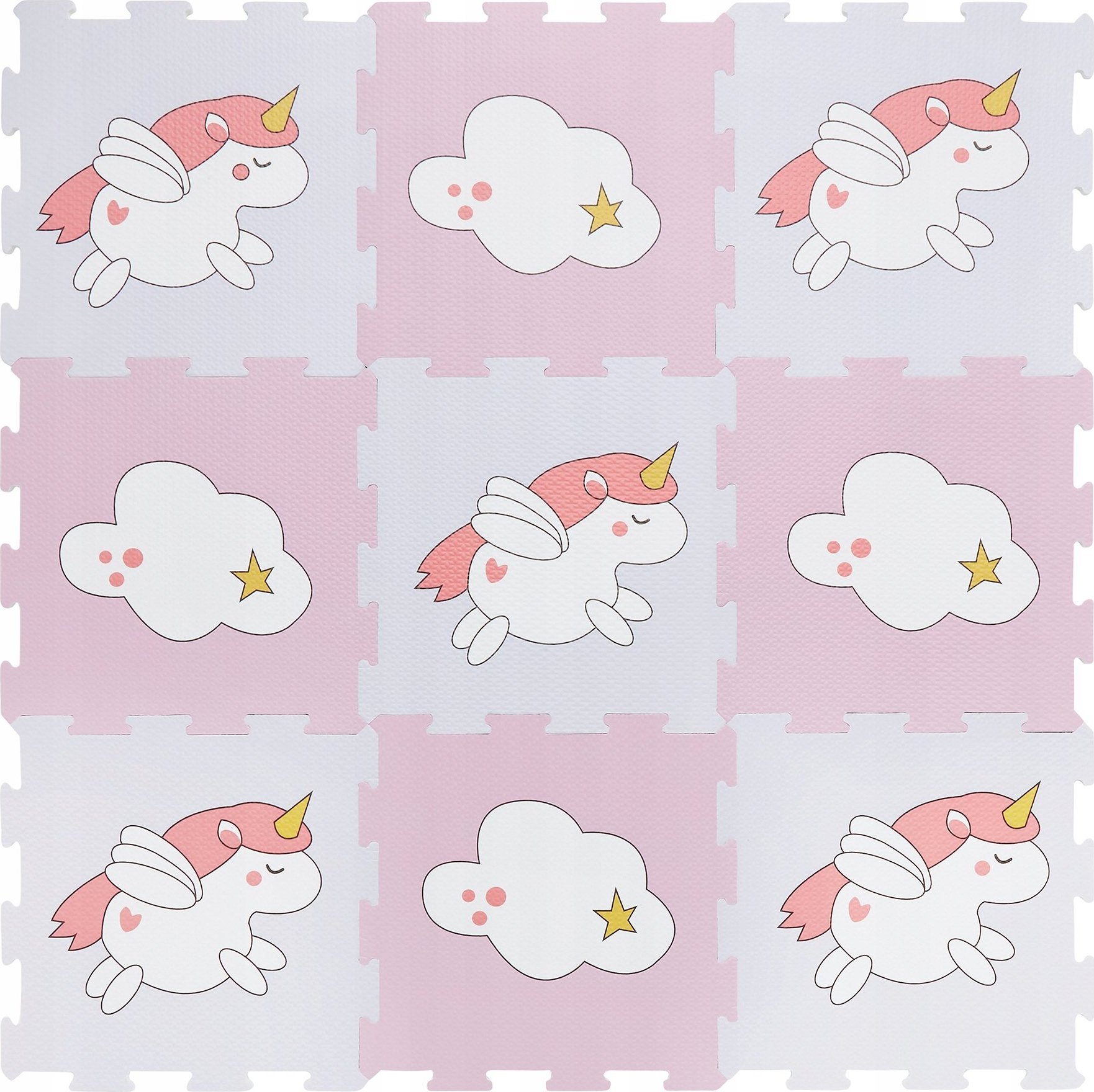 Happy Kiddo Mata piankowa dla dzieci puzzle piankowe edukacyjna jednorożec duża