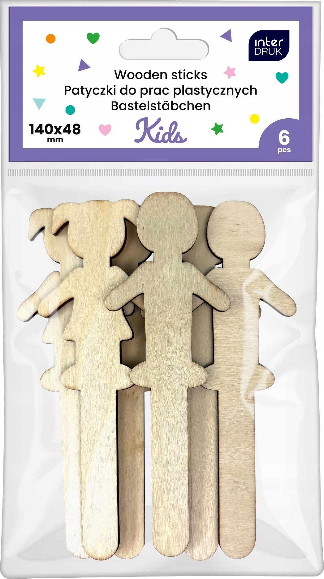 Zestaw patyczków do prac plastycznych 6szt
