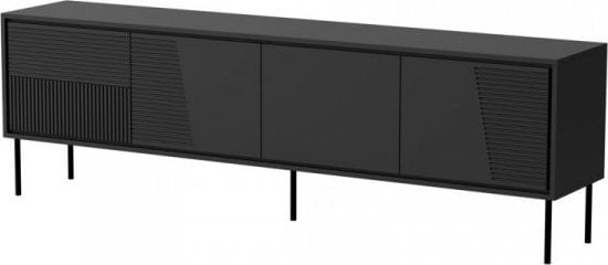 Cama Meble Szafka RTV ABI 4D 200x38x62 czarny mat