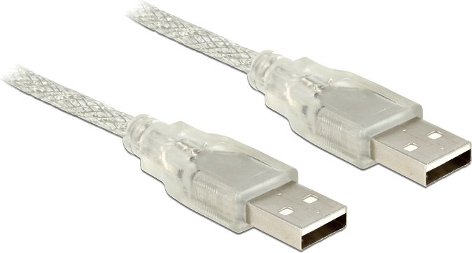 Kabel USB Delock USB-A - USB-A 2 m Przezroczysty (83889)