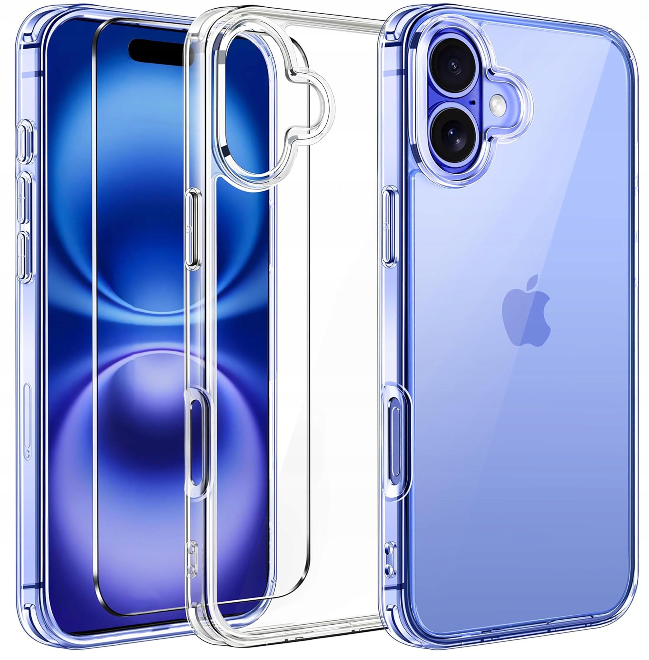 Etui do iPhone 16 WZMACNIANE 360 CLEAR CASE + Szkło OCHRONNE9H
