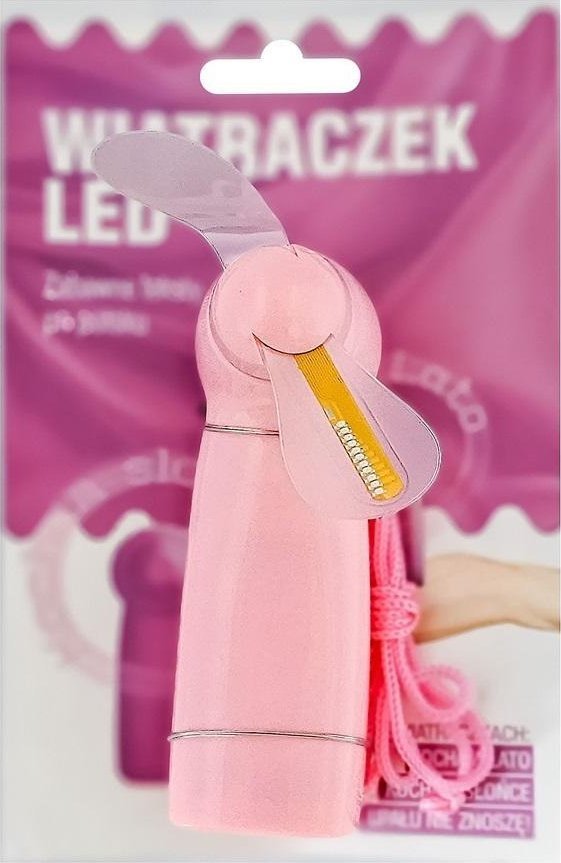 Wiatraczek led różowy
