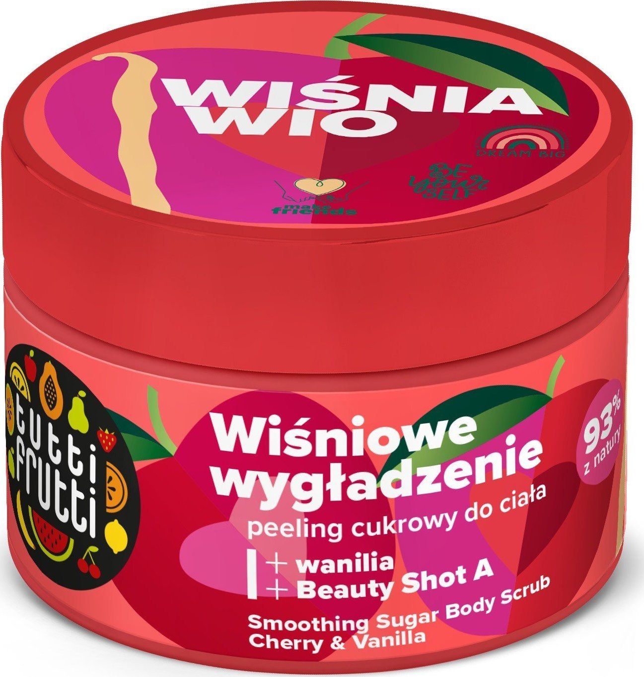 Farmona Farmona Tutti Frutti Wiśniowe Wygładzenie Peeling cukrowy do ciała Wiśnia & Wanilia - 300g