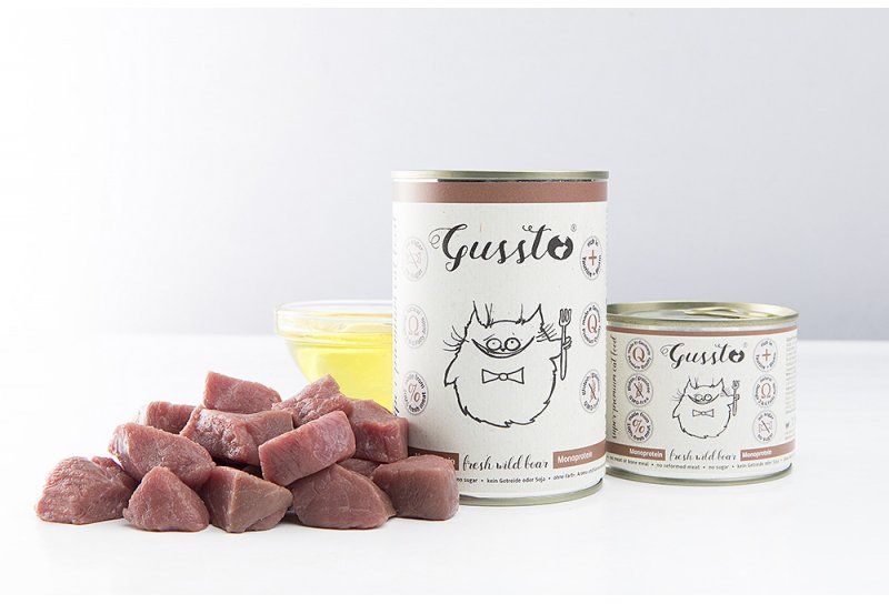 GUSSTO Karma w puszcze dla kota z dziczyzną Fresh Wild Boar 400g