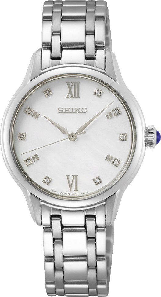 Zegarek Seiko Zegarek damski Seiko SRZ537P1 srebrny