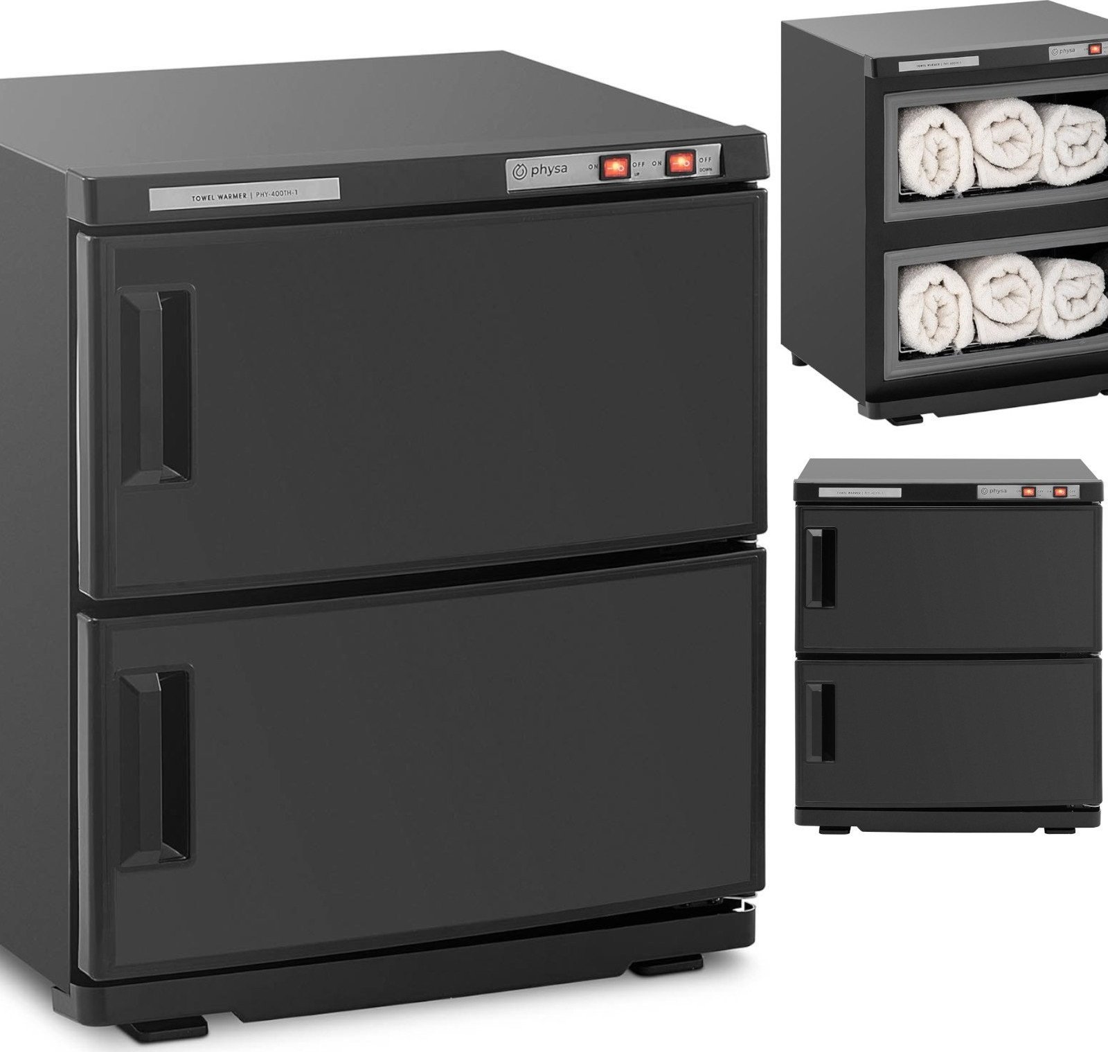 Physa Podgrzewacz do ręczników ze sterylizacją UV 32 l 450 W czarny Podgrzewacz do ręczników ze sterylizacją UV 32 l 450 W czarny