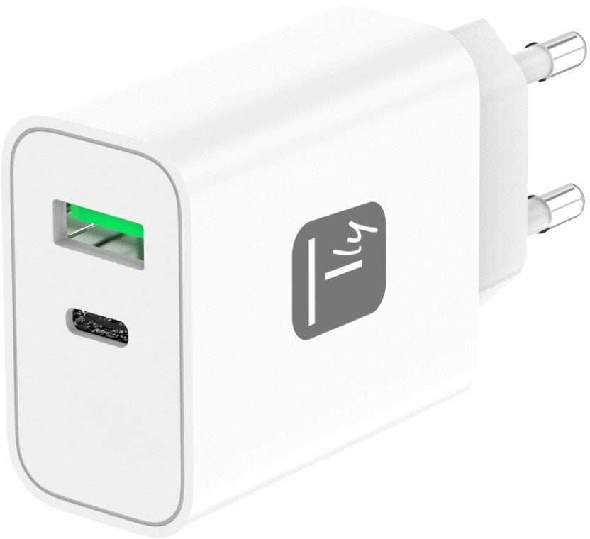 Ładowarka sieciowa GaN USB-C 30W PD i USB-A 30W QC