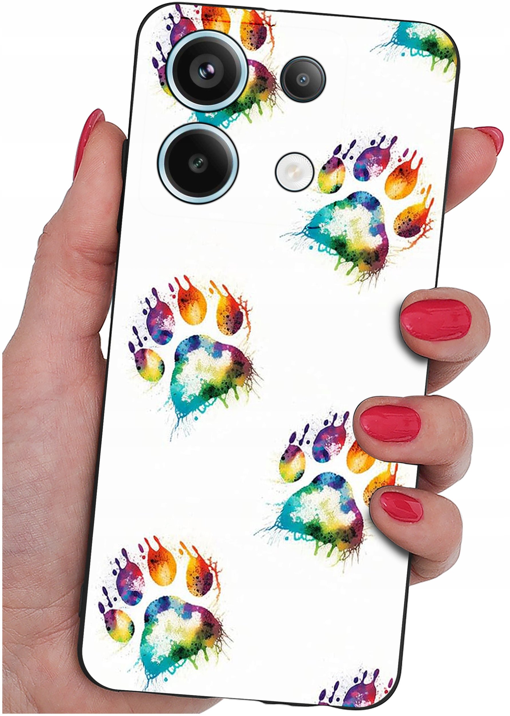 ETUI do Xiaomi Redmi Note 13 Pro 5G WZORY |SILIKONOWE MATT CASE +SZKŁO 9H