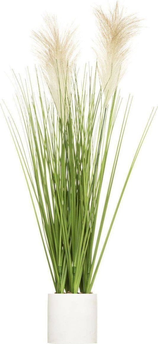 Atmosphera Sztuczna trawa ozdobna w cementowej doniczce, wys. 70 cm