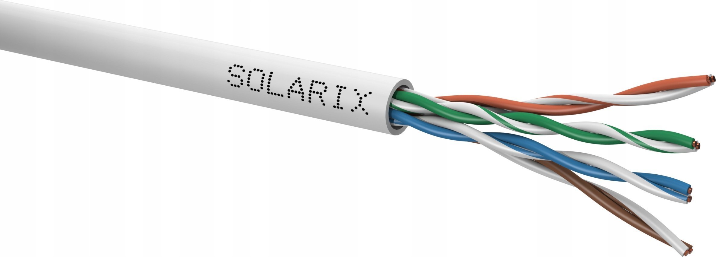 Solarix Instalační kabel Solarix UTP, Cat5E, drát, PVC, box 100m SXKD-5E-UTP-PVC