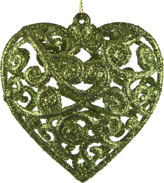 Witek Home 6x Bombka zielona serce