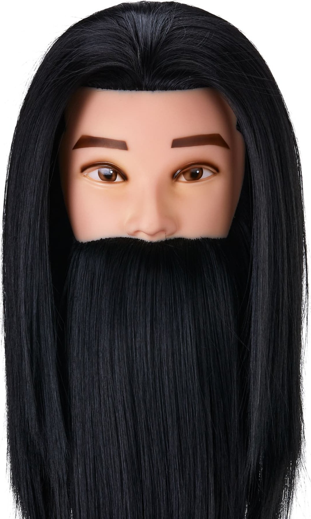 Activeshop Główka treningowa z brodą fryzjerska Gabbiano WZ4 syntetyczne włosy, kolor 1H, długość 8"+6"