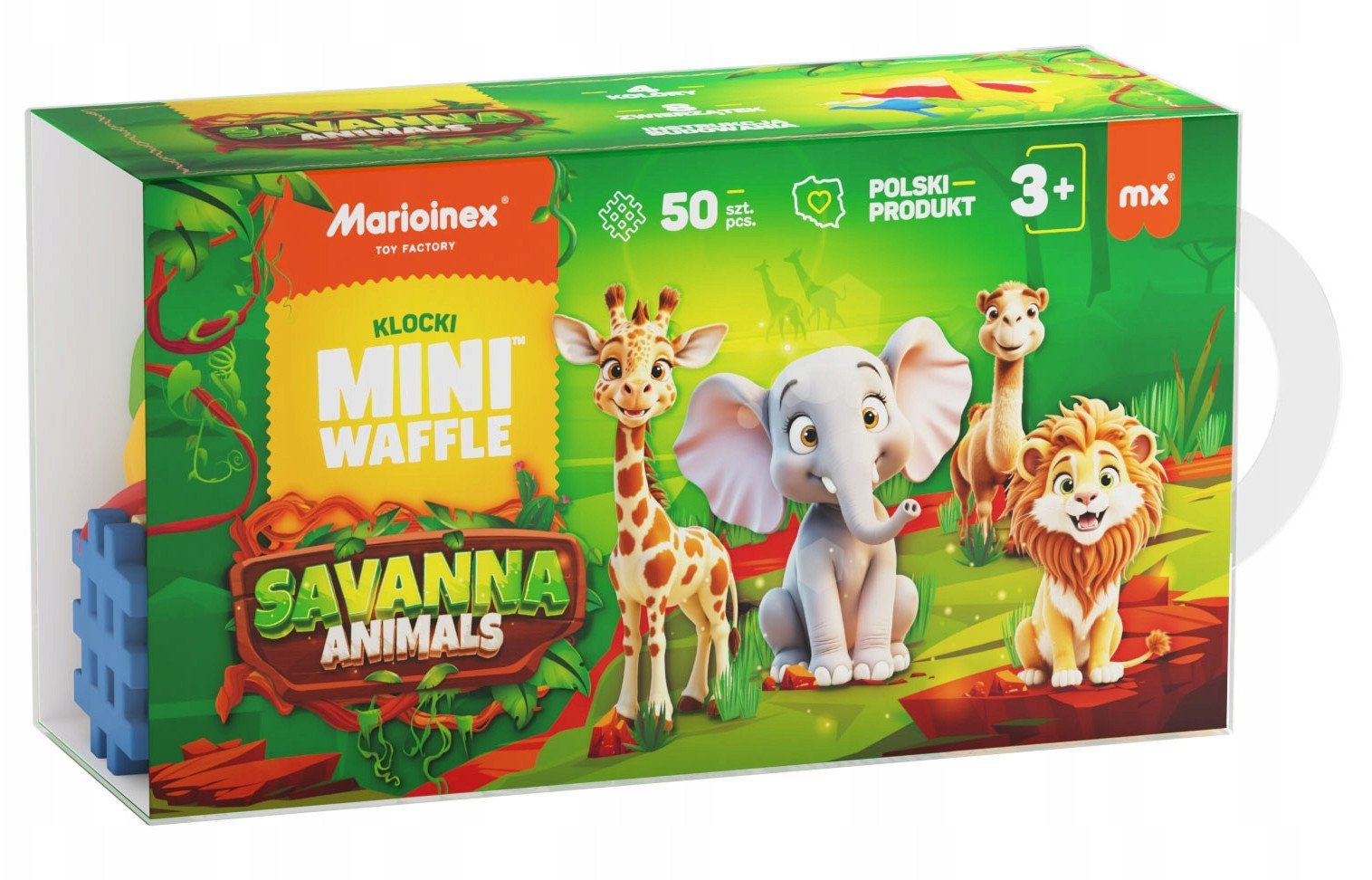 *****Klocki wafle mini Animals Sawanna 50el 07078